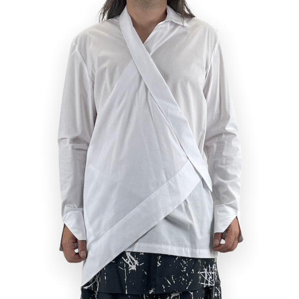 1-072 UNISEX LONG SLEEVE ASYMMETRIC SHIRT